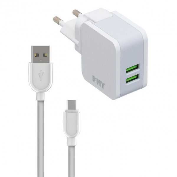 CHARGEUR SMARTPHONE EMY 2 PORTS (MY-203)