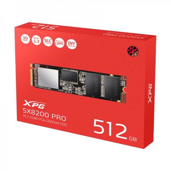 DISQUE DUR INTERNE SSD ADATA XPG SX8200 NVME GEN3*4 M.2 2280 / 512G