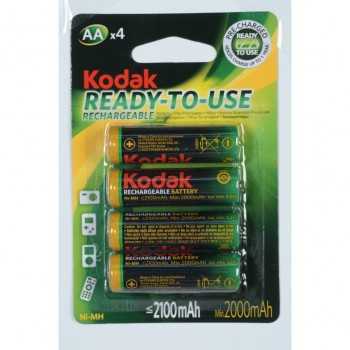 Kodak AA x4 piles 1,2 V 2100 mAh rechargeable