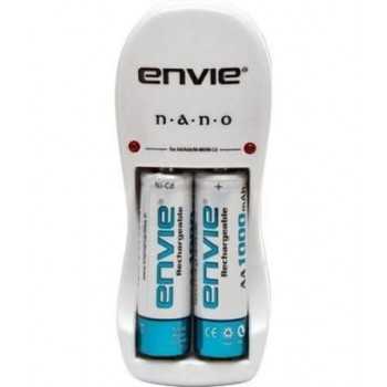 Chargeur de Pile ENVIE ECR-6 NANO + 2 Piles Rechargeable ENVIE