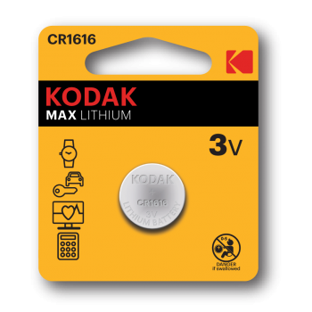 Pile Bouton Kodak CR1616 Ultra Lithium 3V
