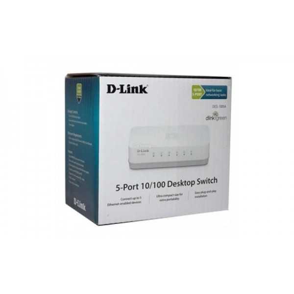 Switch D-LINK 5 Ports (DES-1005A/E)